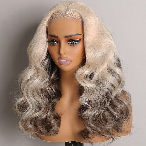 13x6 Ombre Strawberry Blonde Glueless Wig - Body Wave
